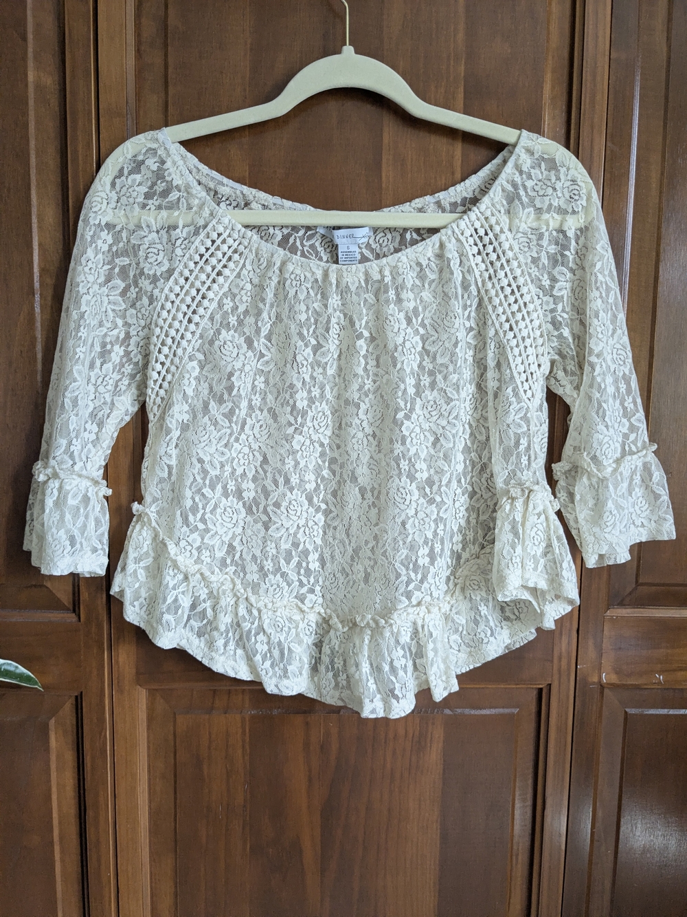 Lacy Peplum Top
